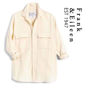 NWT - Frank & Eileen McCloghlin Cotton Flannel Shirt Jacket - Cream - XS / S
